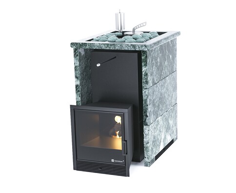 Печь Анапа в трехстороннем кожухе с открытым верхом