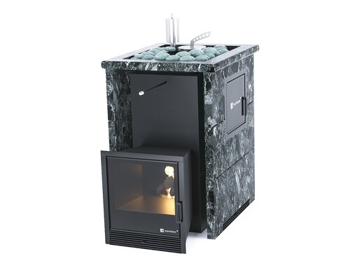 Печь Анапа М2 в трехстороннем кожухе с открытым верхом