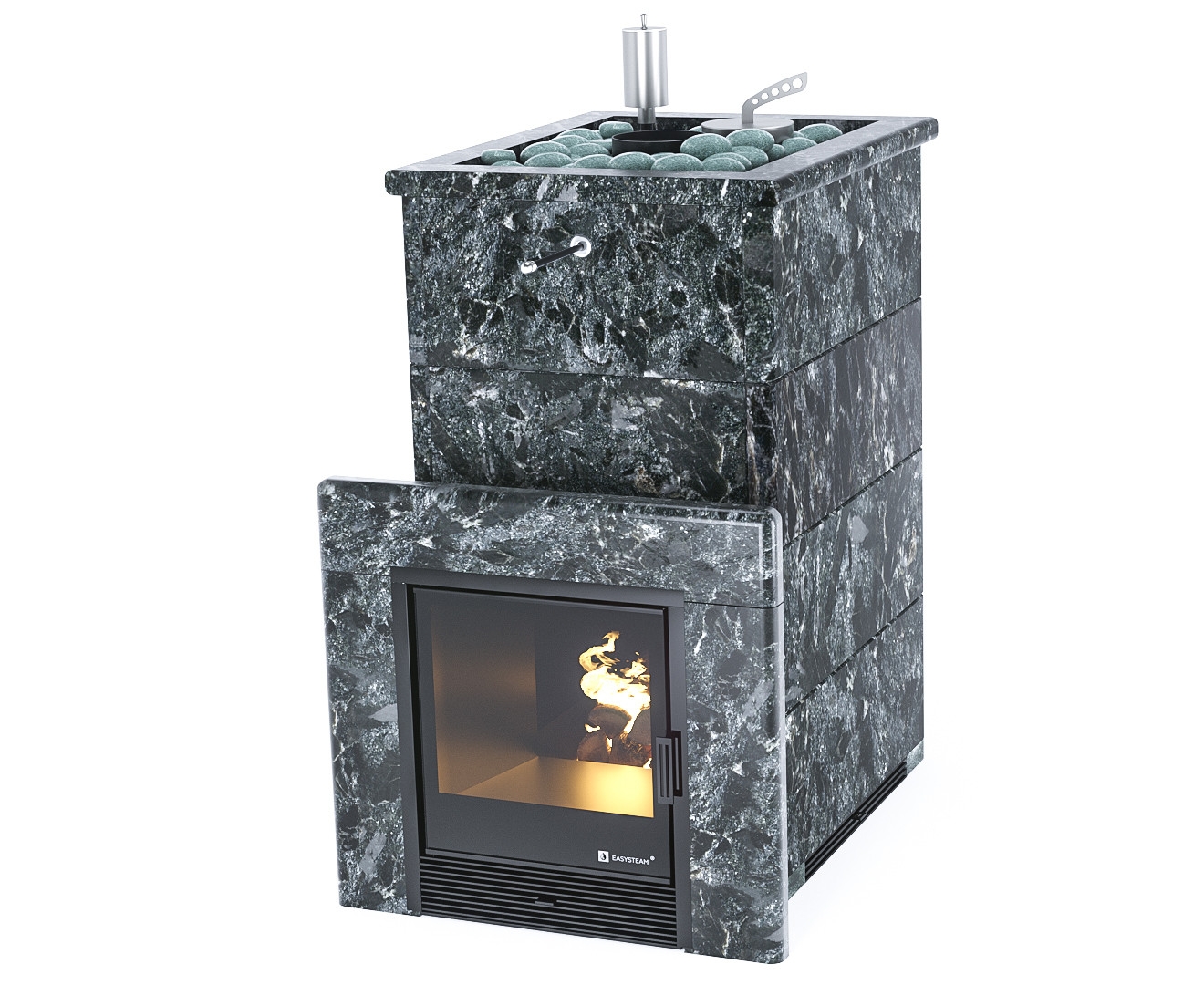 Печь Геленджик в полноценном кожухе с открытым верхом