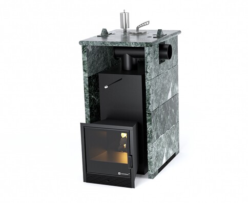 Печь Анапа в трехстороннем кожухе с боковым подключением