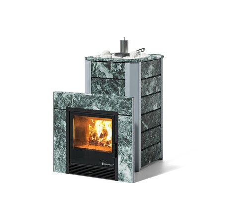 Печь Ялта 15 К/2024 в облицовке из камня