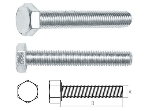 Болт М18х70 мм шестигр., цинк, кл.пр. 5.8, DIN 933 (5 кг) STARFIX