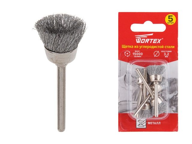 Щетка из углеродистой стали 16 мм WORTEX 