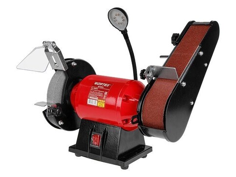 Станок точильно-шлифовальный WORTEX BG 1535 L в кор. 250 Вт, 150 мм, лента 685х50 мм, подсветка (250 Вт, 2950 об/мин, лента 685х50 мм, круг 150х20х12, 