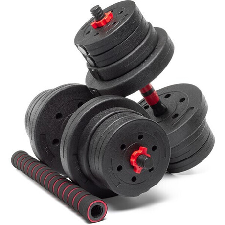 Набор композитных гантелей AMETIST 24 кг с соединительным грифом