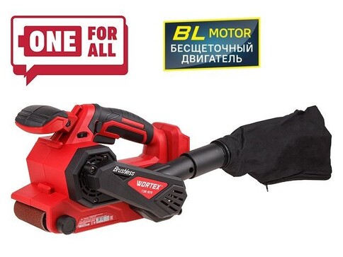 Аккум. ленточная шлифмашина WORTEX CSB 1875