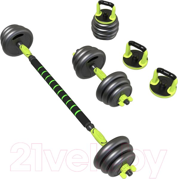 Набор гантелей со штангой и гирями 7 в 1 AMETIST 20 кг