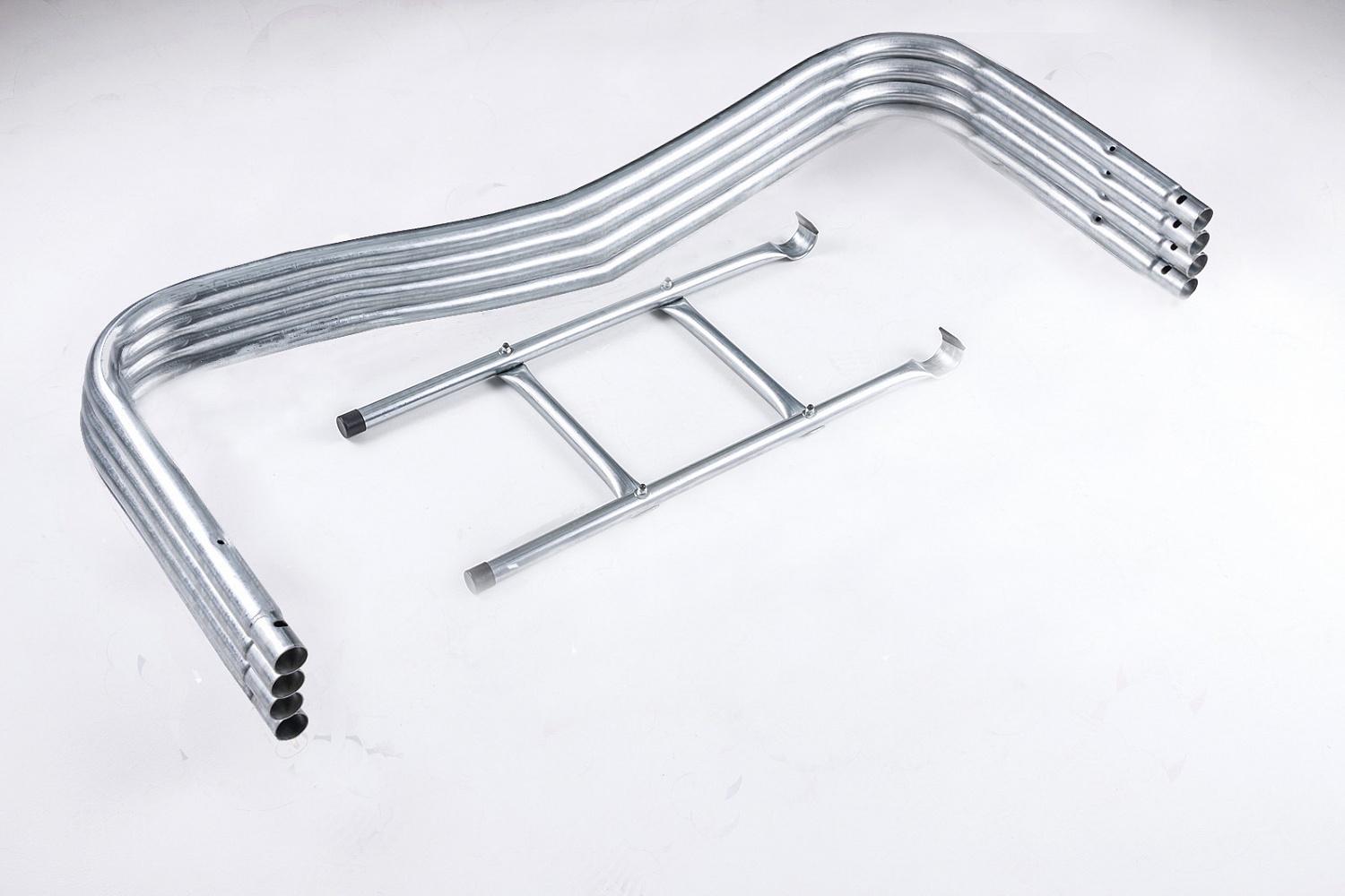 Батут Atlas Sport 374 см (12ft) с внутренней сеткой и лестницей BLUE