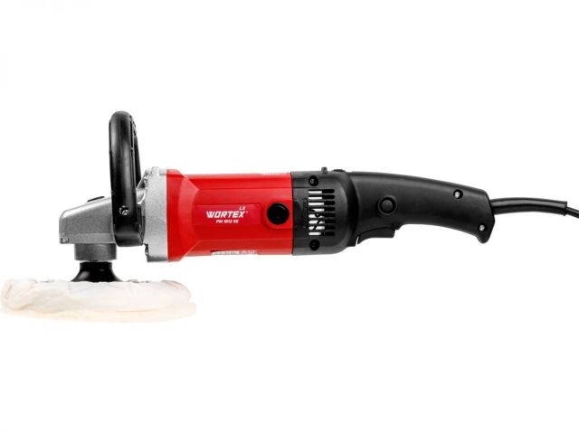 Полировальная машина WORTEX LX PM 1812 SE в кор. 1200 Вт, 180 мм, 1000-3000 об/мин (Регул. об., плавный пуск)