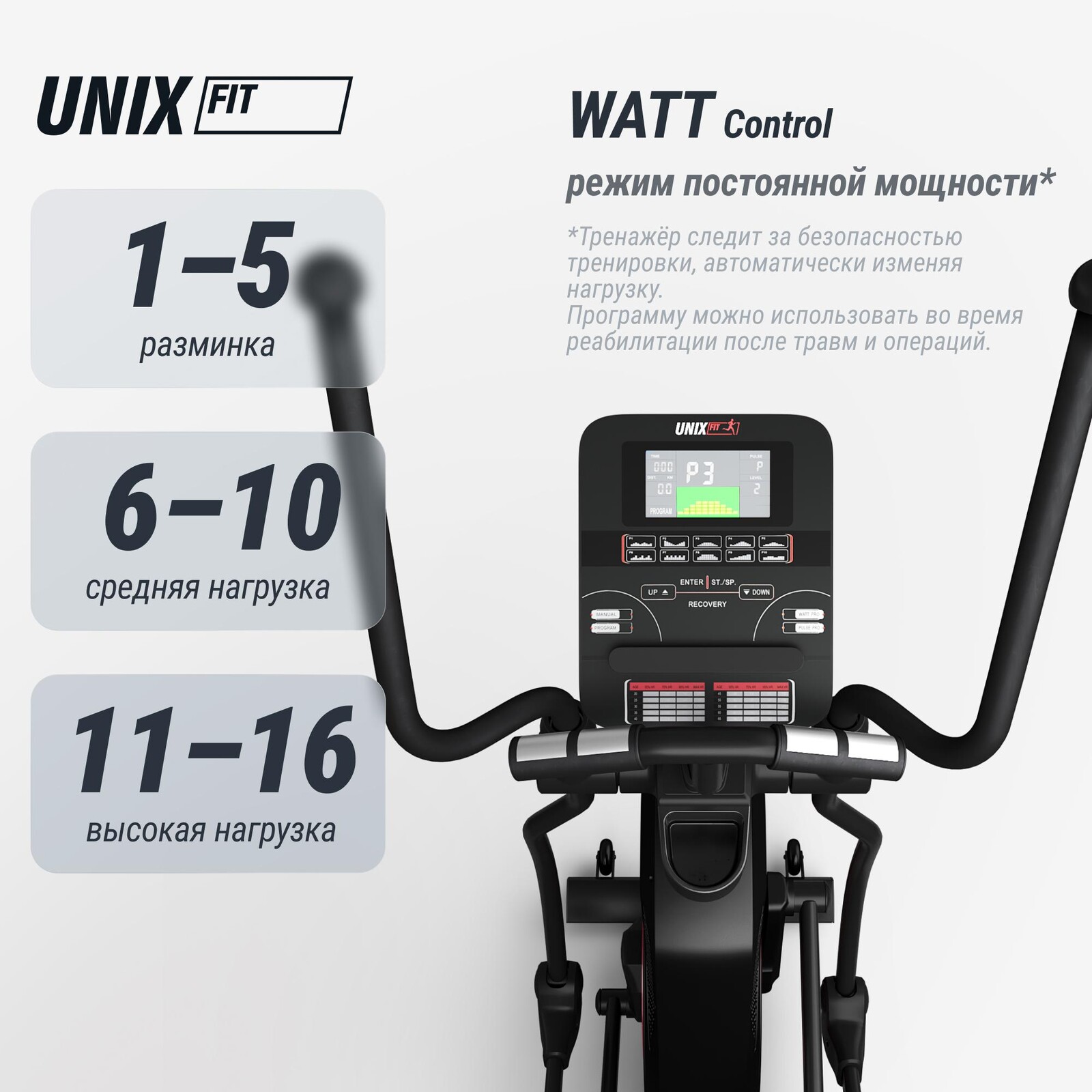 Эллиптический тренажер UNIX Fit SL-480E