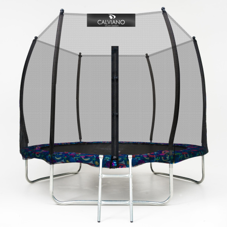 Батут пружинный с защитной сеткой Calviano 252 см - 8ft OUTSIDE master smile