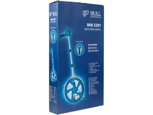 Колесо измерительное (курвиметр) BULL MW 3201 в кор. LCD дисплей, 318 мм, 620-1000 мм - высота (4 ячейки для сохранения измерений, 0.01 м - цена делен