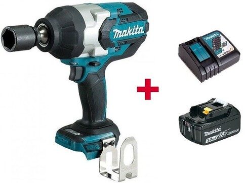 Аккум. ударный гайковерт MAKITA LXT DTW 1001 Z в кор. + АКЦИЯ (BL1830B + DC18RC) (18.0 В, 1 акк., 3.0 А/ч Li-Ion, посадочн. квадрат 3/4 ", 1050 Нм, ве