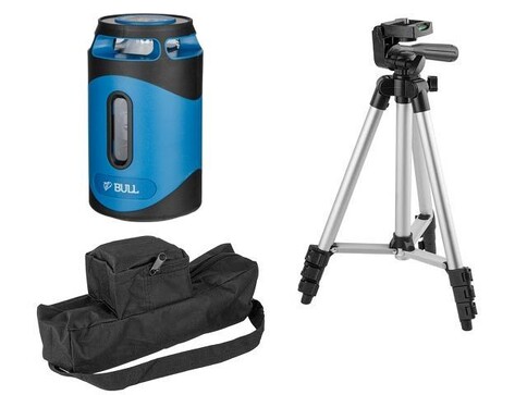 Нивелир лазерный BULL LL 2302 со штативом в кор. 360°х130°, до 30 м, +/- 0.3 мм/м, зеленый (резьба 1/4", штатив 1 м в комплекте)