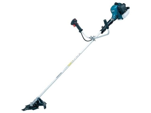 Мотокоса MAKITA EM 2600 U с ножом и головкой (0.83 кВт, 1.1 л.с., 25.7 см3, нож 230х25.4 мм, 4 зуб., ремень однолямочный, вес 5.0 кг)