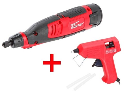 Гравер аккумуляторный WORTEX MG 1213 ELi в кор. + аксессуары + АКЦИЯ ( WORTEX GG 071 (Гравер аккум.WORTEX MG 1213 ELi + клеевой пистолет 0710)