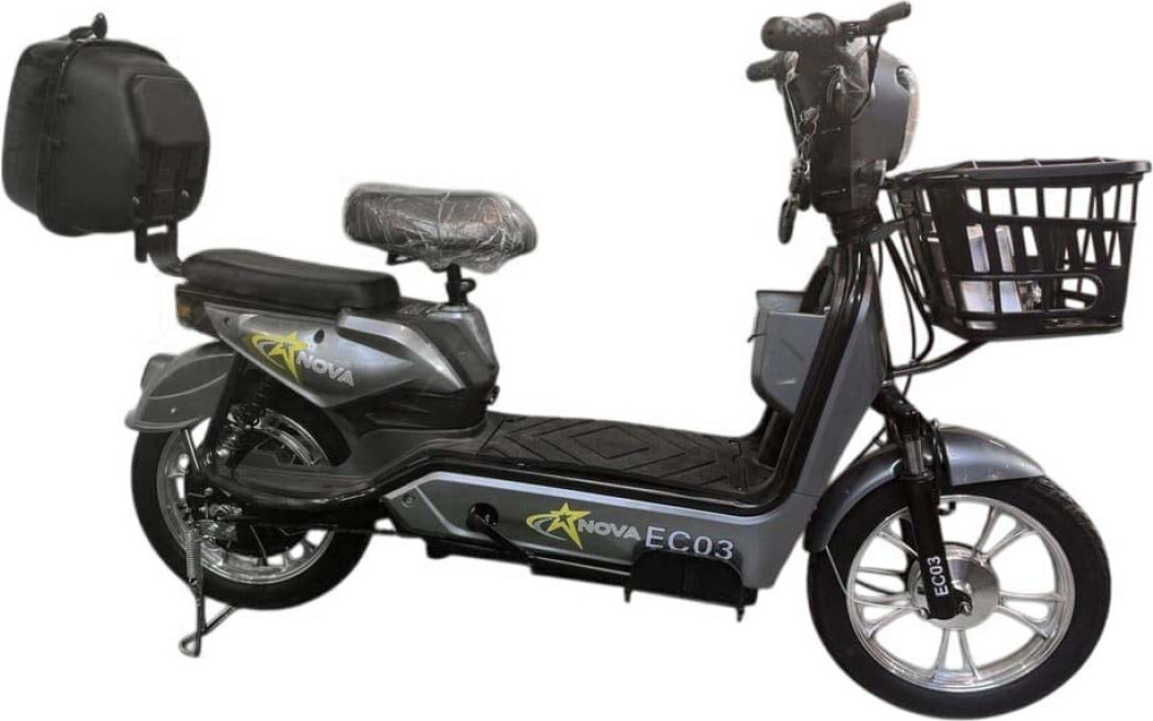 Электроскутер Nova EC-03 серый (без цепи)