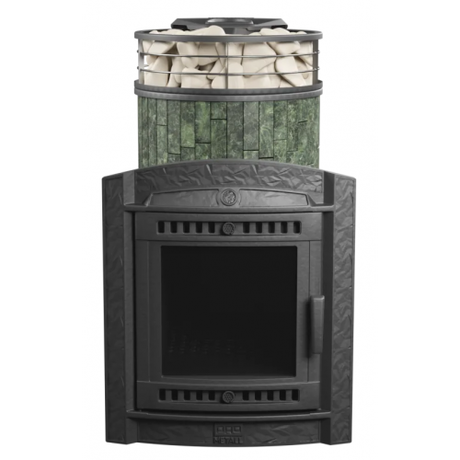 Печь банная Атмосфера L в ламелях Змеевик NEW