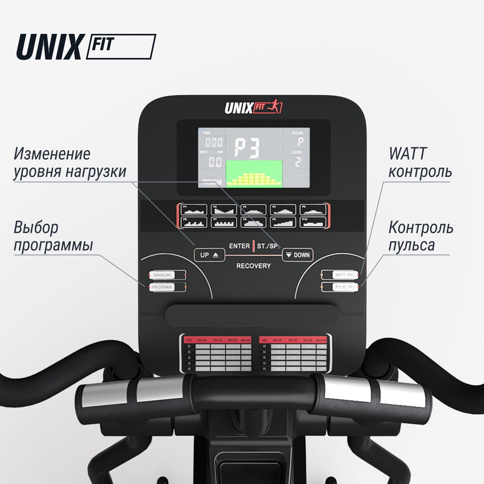 Эллиптический тренажер UNIX Fit SL-480E