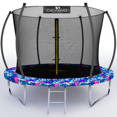 Батут пружинный с защитной сеткой Calviano 312 см - 10ft INSIDE master smile