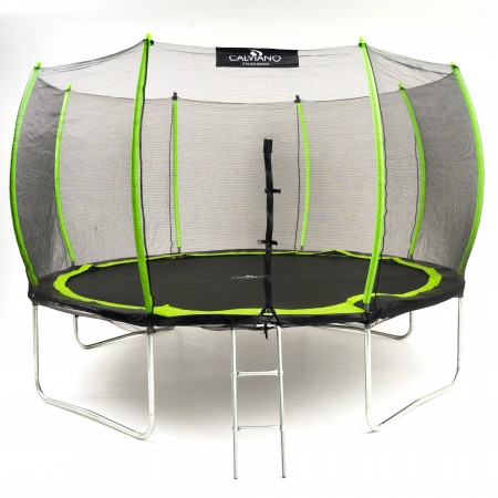 Батут пружинный с защитной сеткой Calviano 374 см - 12ft INSIDE master green