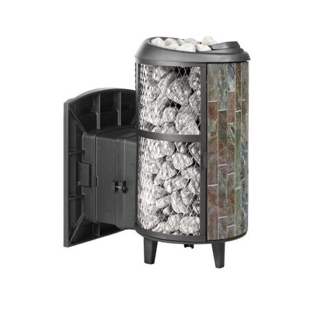 Печь банная Атмосфера L с комбинированной облицовкой Жадеит наборный