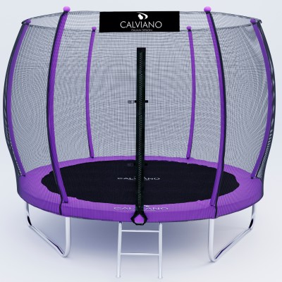  Батут пружинный с защитной сеткой Calviano 312 см - 10ft INSIDE master purple