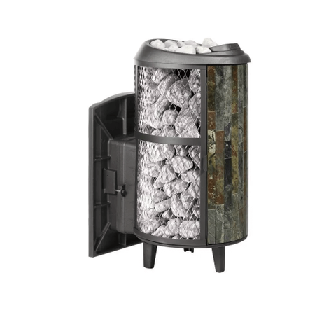 Печь банная Атмосфера L КТТ с комбинированной облицовкой Жадеит наборный