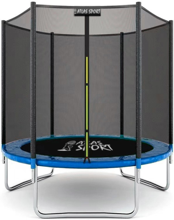 Батут Atlas Sport 183 см с внешней сеткой без лестницы BLUE