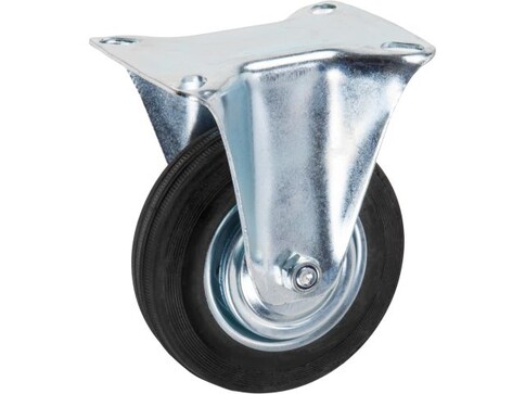 Опора колёсная d-100мм неповоротная, резиновая STARFIX