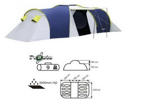 Палатка ACAMPER NADIR (8-местная 3000 мм/ст )