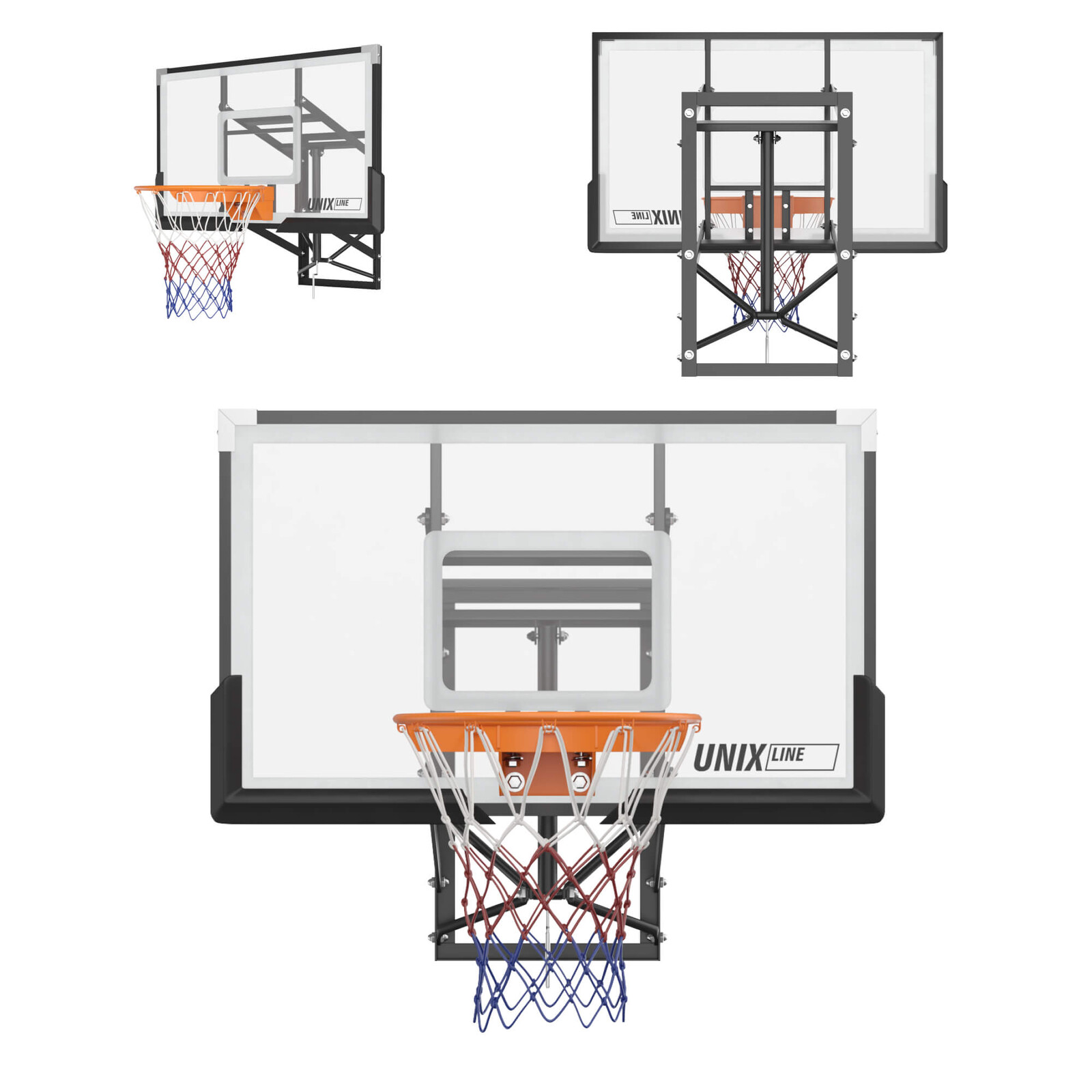 Баскетбольный щит регулируемый UNIX Line B-Backboard-PC 50