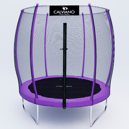 Батут пружинный с защитной сеткой Calviano 183 см - 6ft OUTSIDE master purple