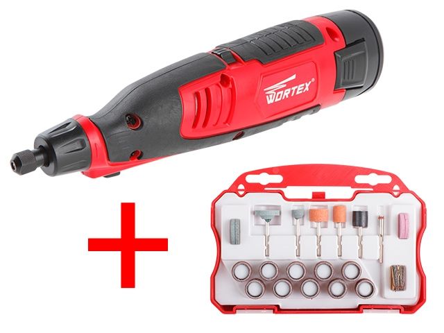 Аккум. гравер WORTEX MG 1213 ELi в кор. + аксессуары + АКЦИЯ! (Набор для гравера 40 пр.) (набор для гравера 40 предметов в подарок!)