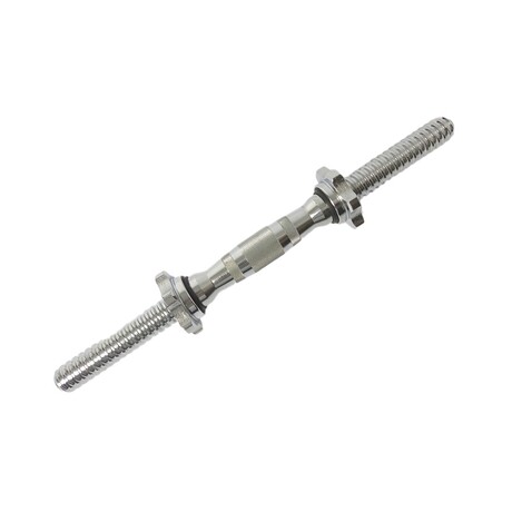 Гриф для гантелей AMETIST 25*450мм 1,7 кг (полнотелый) с железной ручкой бочонком