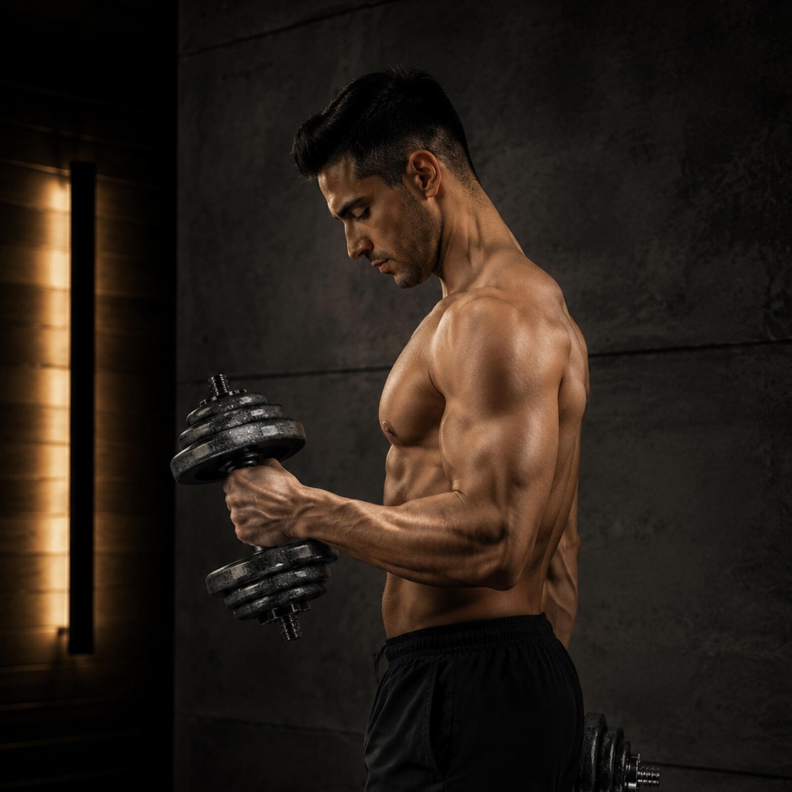 Набор гантелей и штанга UNIX Fit в кейсе 50 кг