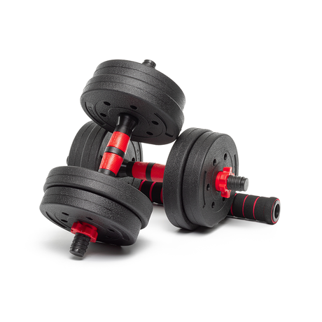 Набор композитных гантелей AMETIST 10 кг с соединительным грифом