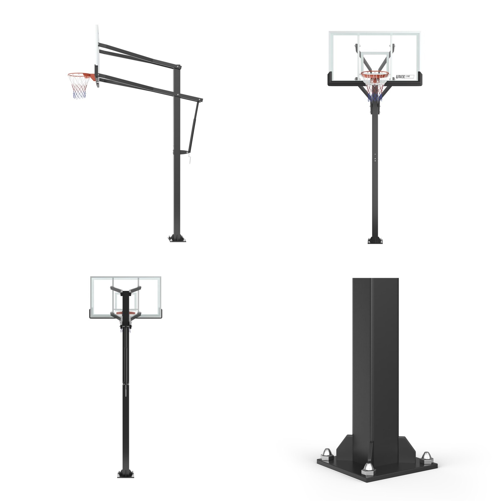 Баскетбольная стойка стационарная UNIX Line B-Stand-TG PRO 72
