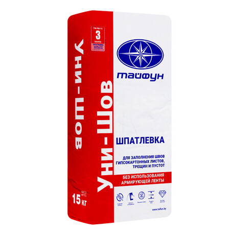 Шпатлевка гипсовая Тайфун Мастер Уни-Шов 15 кг