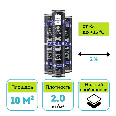 Материал кровельный IzoLUX Оптимал ТПП-2,0 10 м2