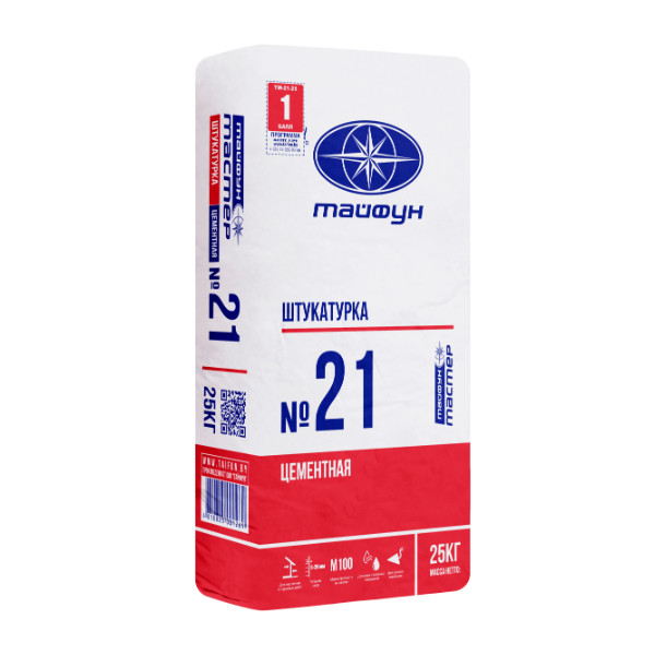 Штукатурка цементная универсальная Тайфун Мастер №21 25 кг