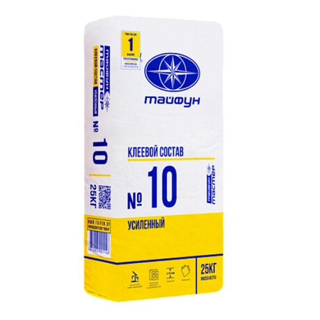 Клей для плитки универсальный Тайфун Мастер №10 25 кг