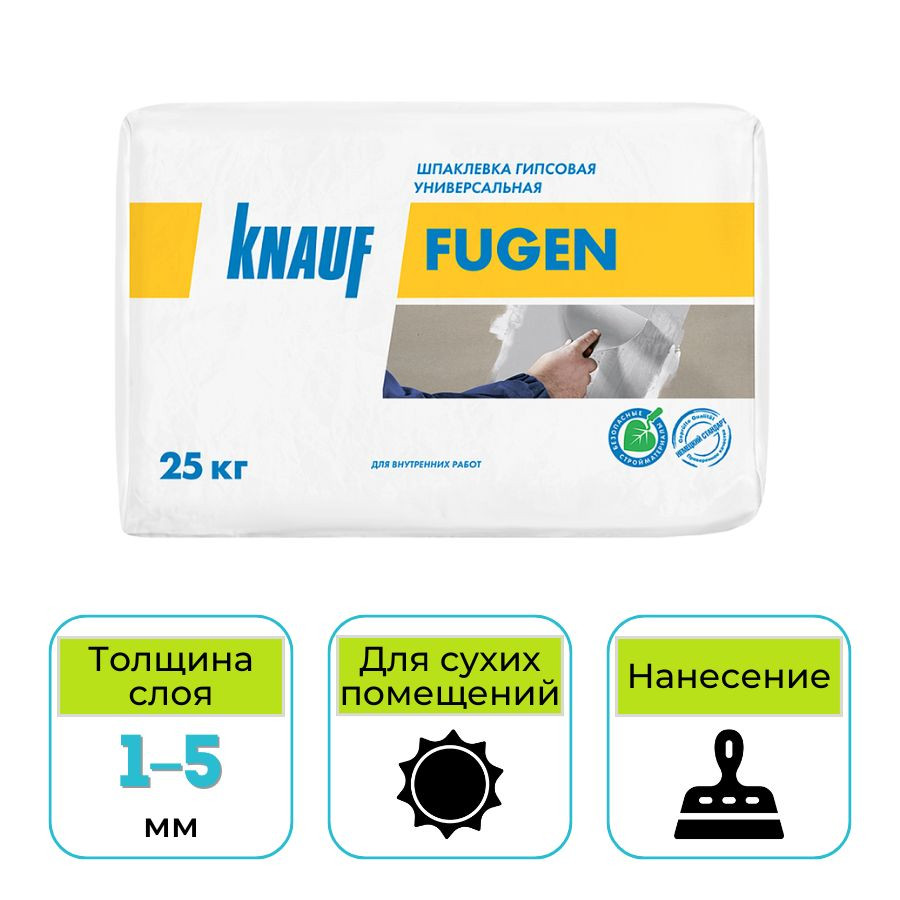 Шпатлевка гипсовая Кнауф Фуген 25 кг