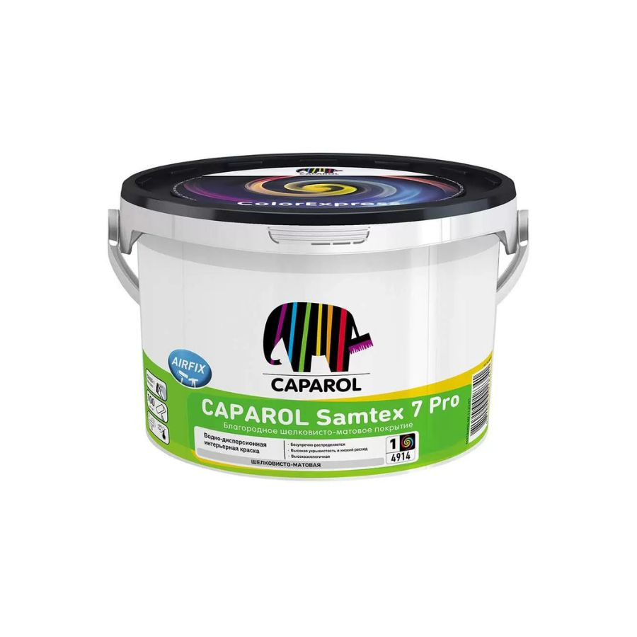 Краска Caparol Samtex 7 Pro Base 1 10 л ВД акриловая белая
