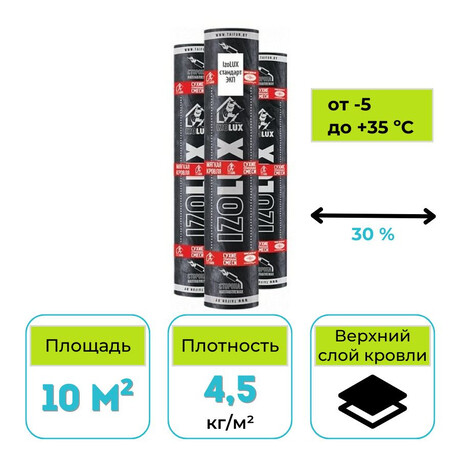 Материал кровельный IzoLUX Стандарт ЭКП-4,5 10 м2