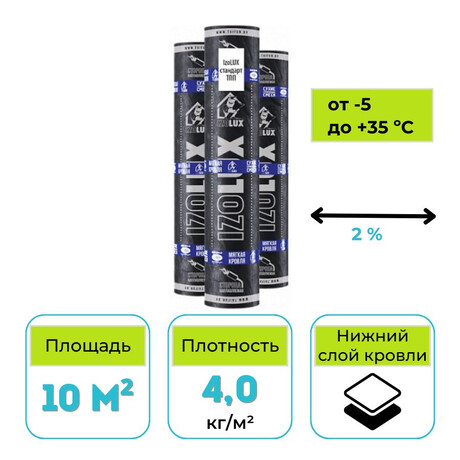Материал кровельный IzoLUX Стандарт ТПП-4,0 10 м2