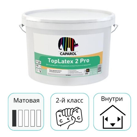 Краска Caparol TopLatex 2 Pro База 3 прозрачная 9,3 л
