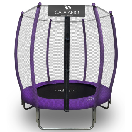 Батут пружинный с защитной сеткой Calviano 140 см - 4,5ft OUTSIDE master purple