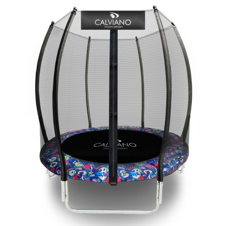 Батут пружинный с защитной сеткой Calviano 140 см - 4,5ft OUTSIDE master smile