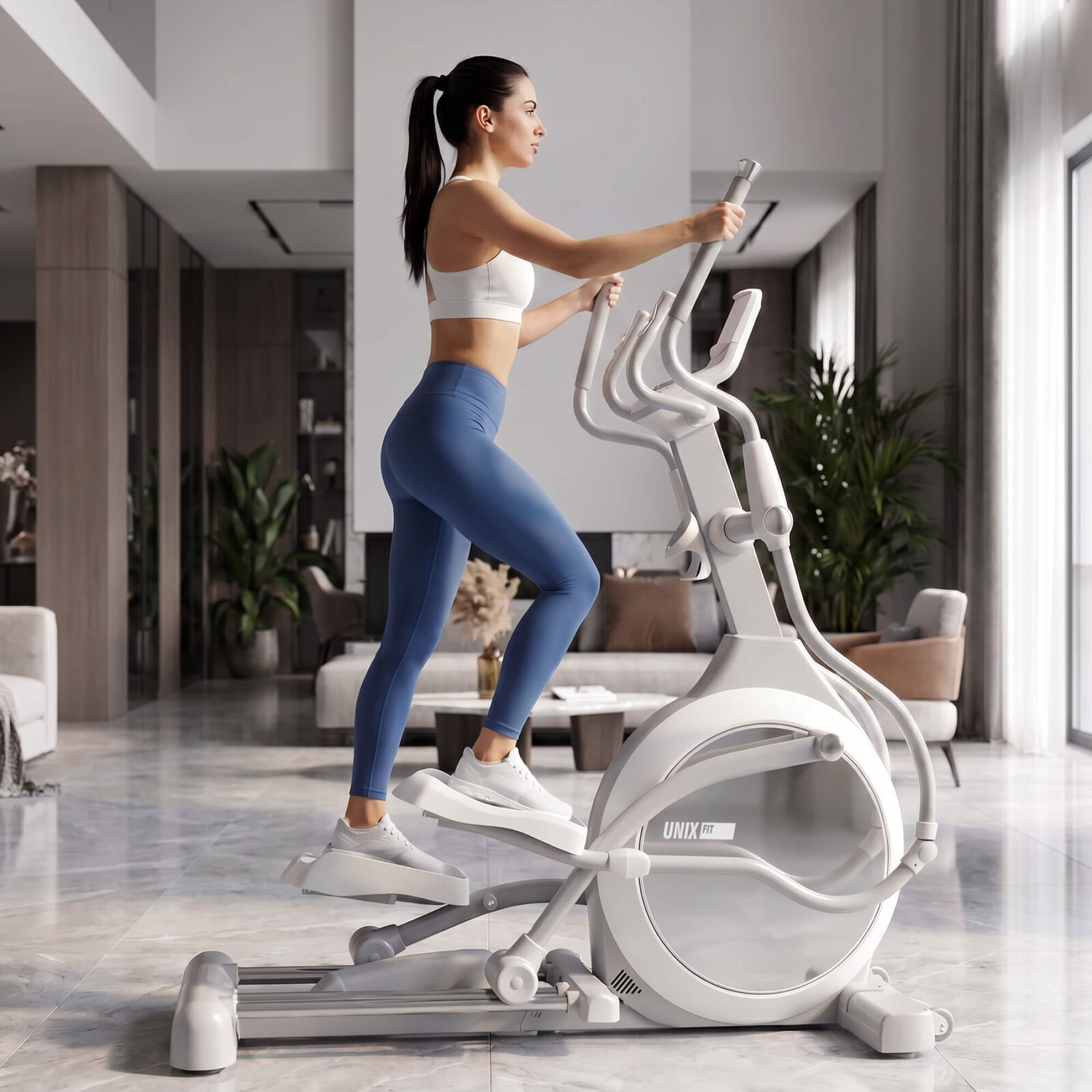 Эллиптический тренажер UNIX Fit MV-850 (автонаклон / Auto Incline) зеркальный